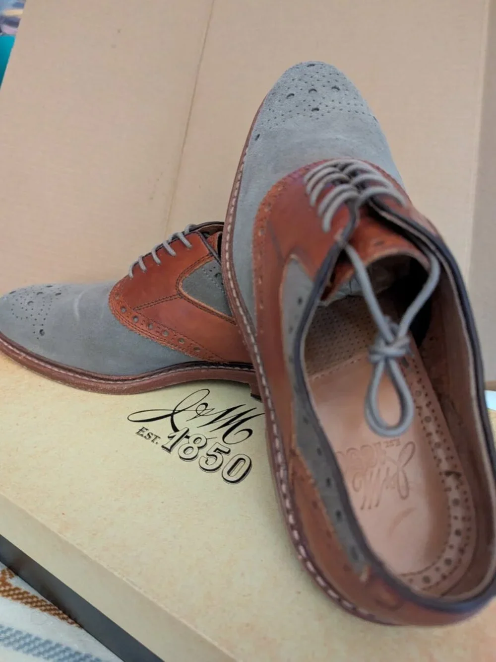 JOHNSTON & MURPHY Mens Oxford Shoes 9.5